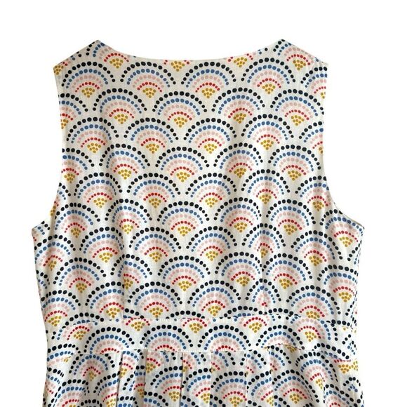BODEN Arwen Cream Sunshine Print Sleeveless Cotton, Linen Midi Dress Size 14 - Picture 9 of 11